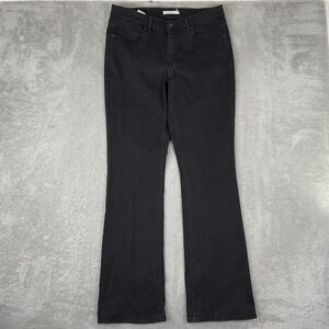 Levis Classic Bootcut Jeans Womens 12L 31x34 Black Denim Stretch Waterless‎